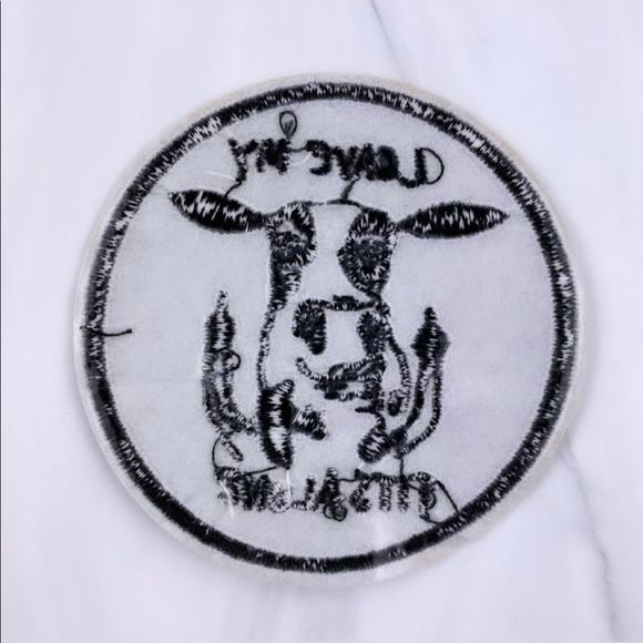 Leave My Tits Alone Cow Embroidered Patch - Picture 3 of 3